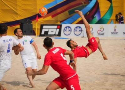 صعود تیم ملی فوتبال ساحلی به مرحله یک چهارم با شکست ازبکستان