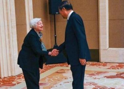 تصاویر لحظه تعظیم وزیر خزانه داری آمریکا به مقام چینی